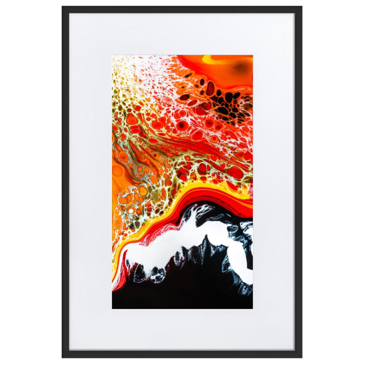 Fractal Abstract 10 - Poster im Rahmen mit Passepartout Alexandru Antoci Schwarz / 61×91 cm artlia