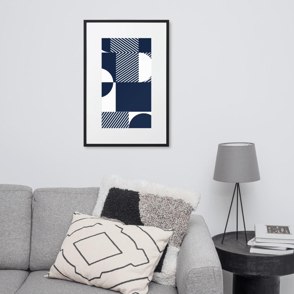 Geometric 48 - Poster im Rahmen mit Passepartout artlia artlia