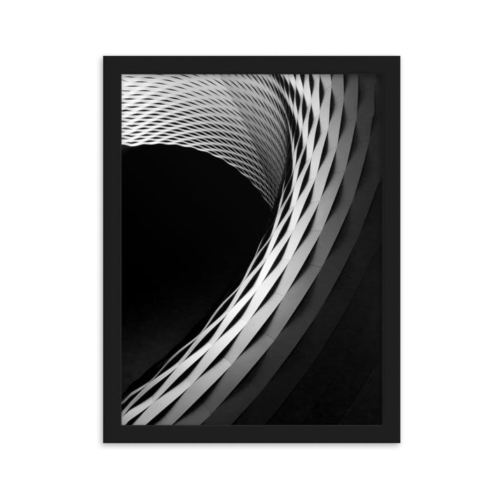 Geometric architecture 1 - Poster im Rahmen Kuratoren von artlia Schwarz / 30×40 cm artlia