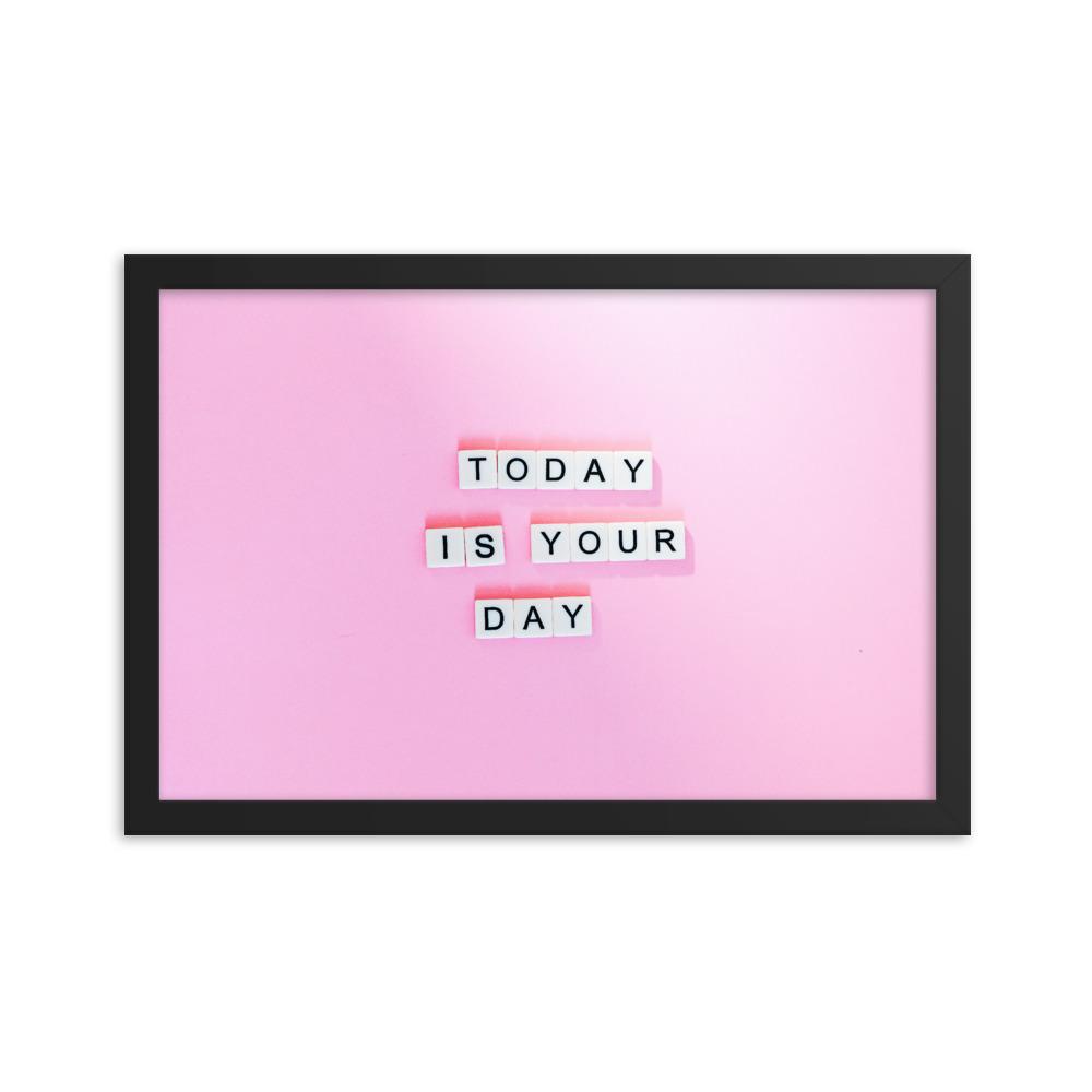 Glückstag - Poster im Rahmen Kuratoren von artlia schwarz / 30x45 cm artlia