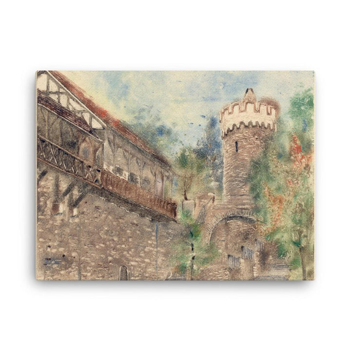 Jena Pulverturm - Leinwand Sergej Uchatsch 30x41 cm artlia