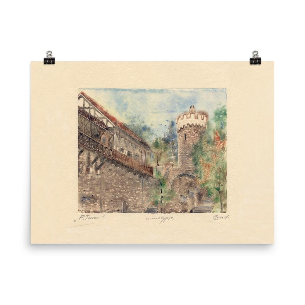 Jena Pulverturm - Poster Sergej Uchatsch 30x41 cm artlia