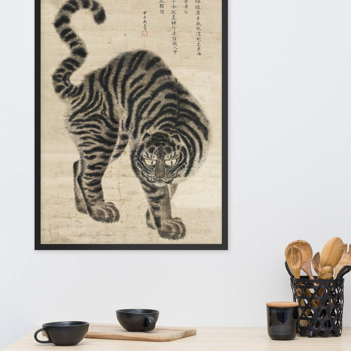 koreanischer Tiger - Poster im Rahmen Hong-do Kim artlia