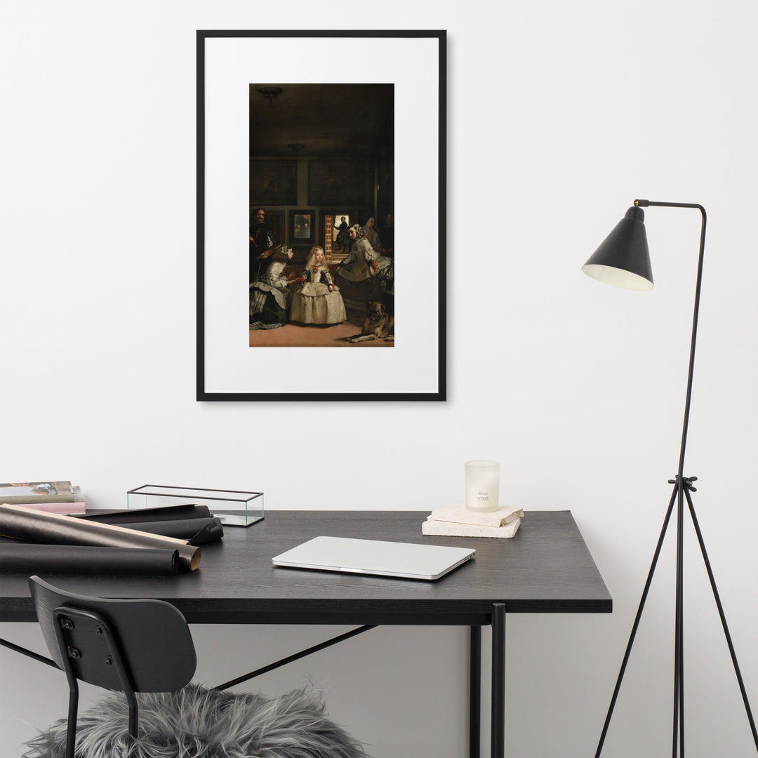 Las Meninas, Diego Velázquez - Poster im Rahmen mit Passepartout Diego Velázquez artlia