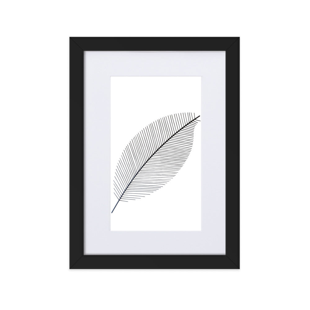 Leaf X Ray - Poster im Rahmen mit Passepartout Kuratoren von artlia Schwarz / 21×30 cm artlia