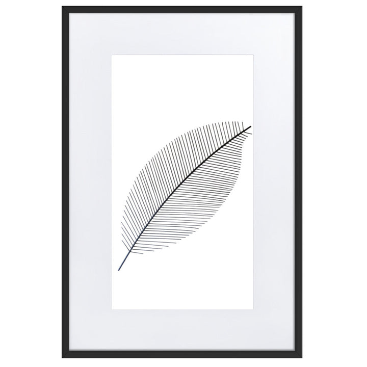 Leaf X Ray - Poster im Rahmen mit Passepartout Kuratoren von artlia Schwarz / 61×91 cm artlia