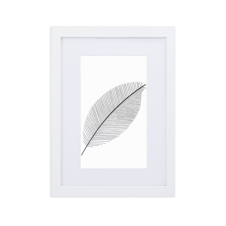 Leaf X Ray - Poster im Rahmen mit Passepartout Kuratoren von artlia Weiß / 21×30 cm artlia