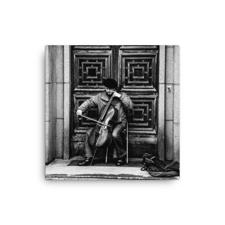 Leinwand - A Cellist on the Street Kuratoren von artlia 41x41 cm artlia