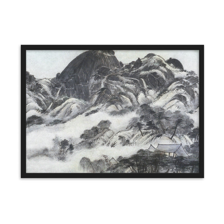 Moutain after Rain, Inwangjesaekdo - Poster im Rahmen artlia Schwarz / 50×70 cm artlia