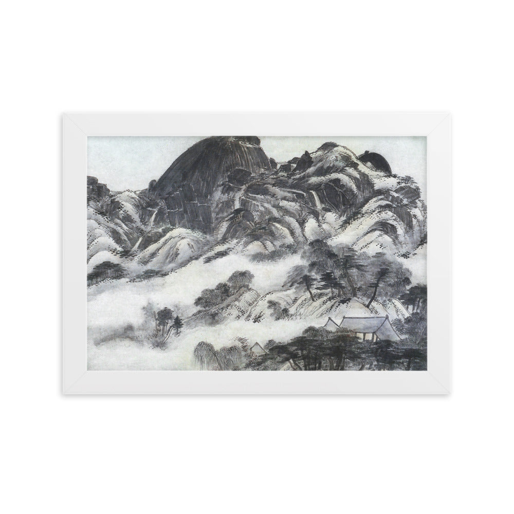 Moutain after Rain, Inwangjesaekdo - Poster im Rahmen artlia Weiß / 21×30 cm artlia