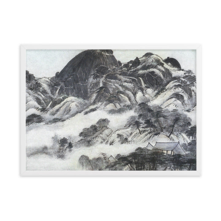 Moutain after Rain, Inwangjesaekdo - Poster im Rahmen artlia Weiß / 50×70 cm artlia