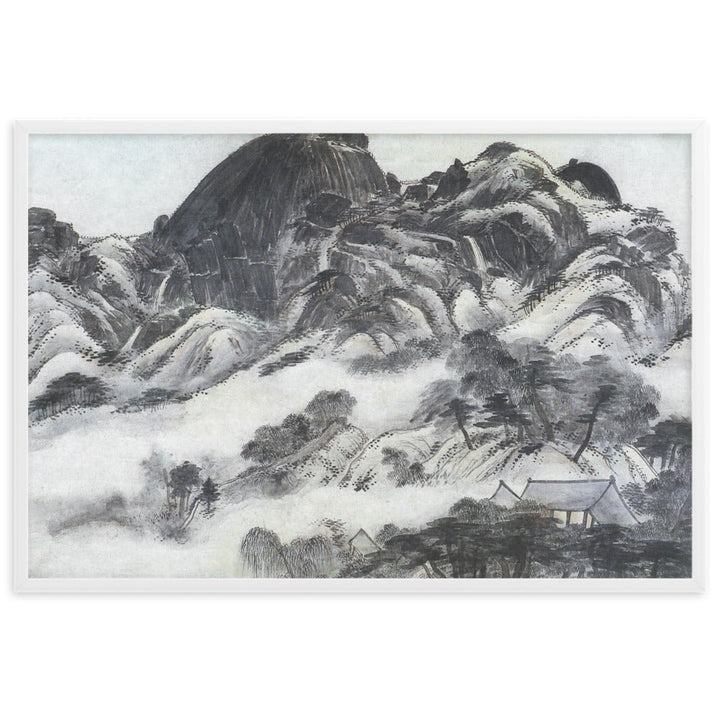 Moutain after Rain, Inwangjesaekdo - Poster im Rahmen artlia Weiß / 61×91 cm artlia