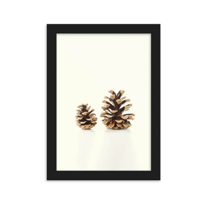 Pine Cone - Poster im Rahmen Kuratoren von artlia Schwarz / 21×30 cm artlia