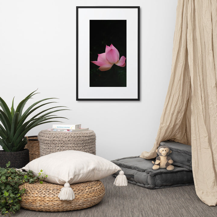 Poster mit Passepartout - Lotus Seerose Kuratoren von artlia artlia