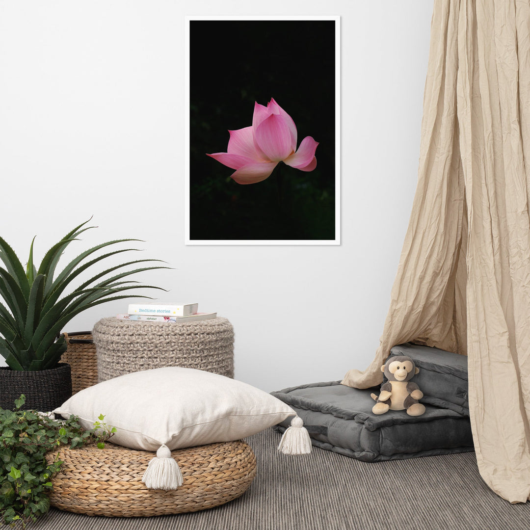 Poster mit Rahmen - Lotus Seerose Kuratoren von artlia artlia