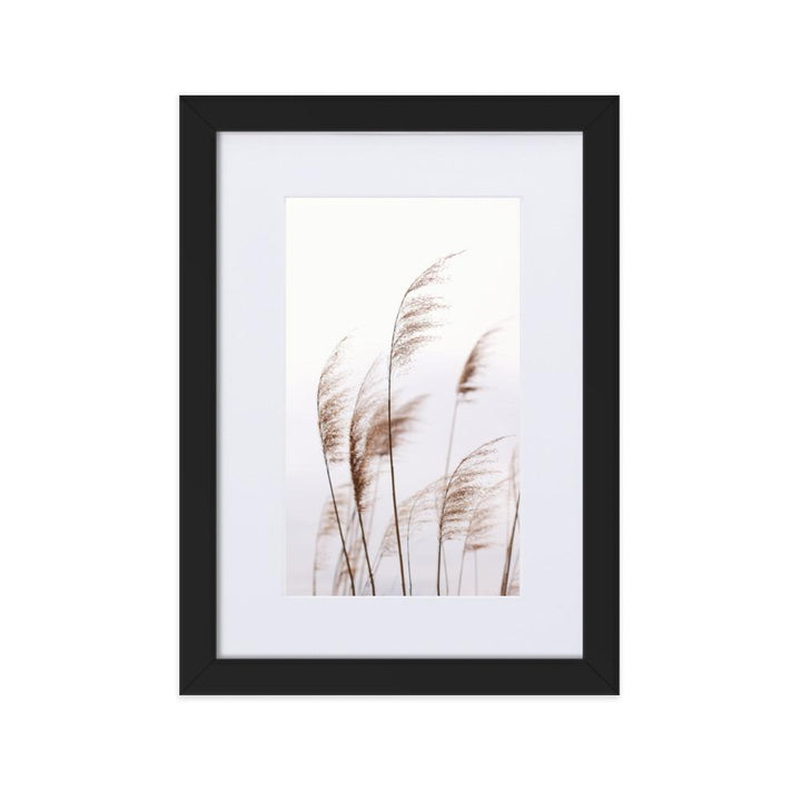 Reeds 01 - Poster im Rahmen mit Passepartout artlia Schwarz / 21×30 cm artlia