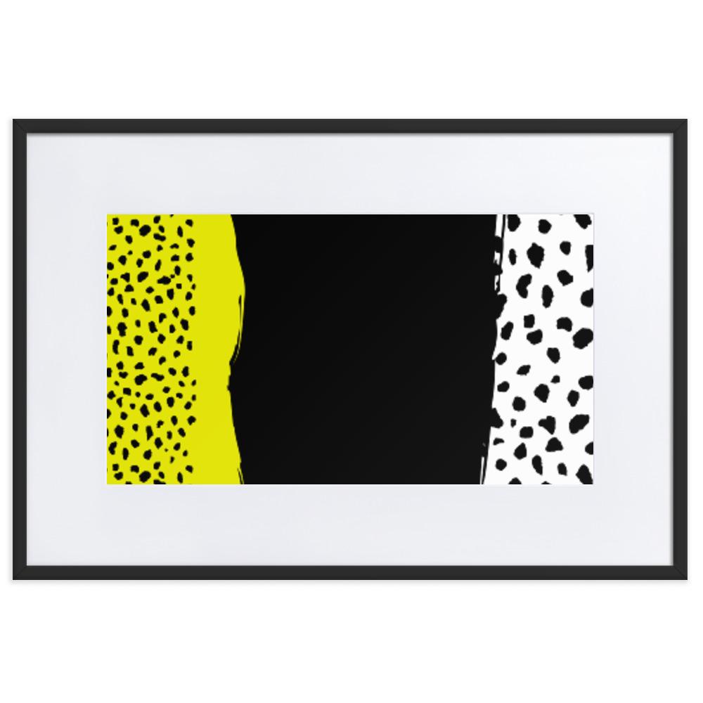 Spots - Poster im Rahmen mit Passepartout artlia Schwarz / 61×91 cm artlia