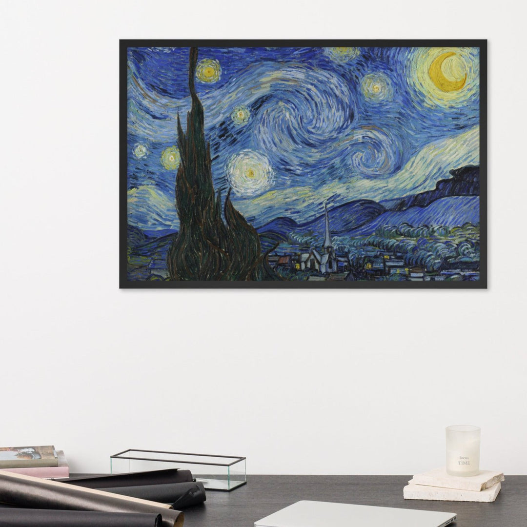 Starry Night, Van Gogh - Poster im Rahmen Van Gogh artlia