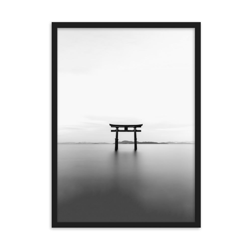 The Gate in the Water - Poster im Rahmen Kuratoren von artlia Schwarz / 50×70 cm artlia