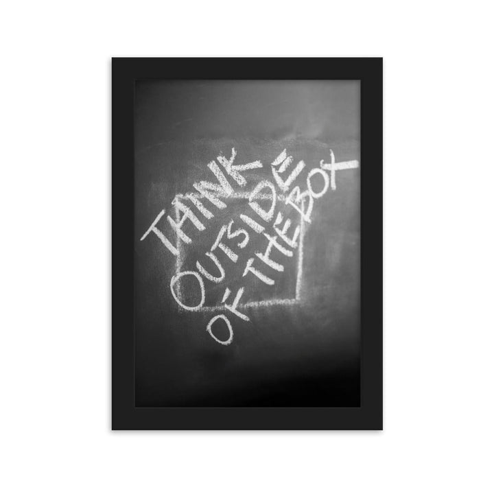 Think outside of the box - Poster im Rahmen Kuratoren von artlia Schwarz / 21×30 cm artlia