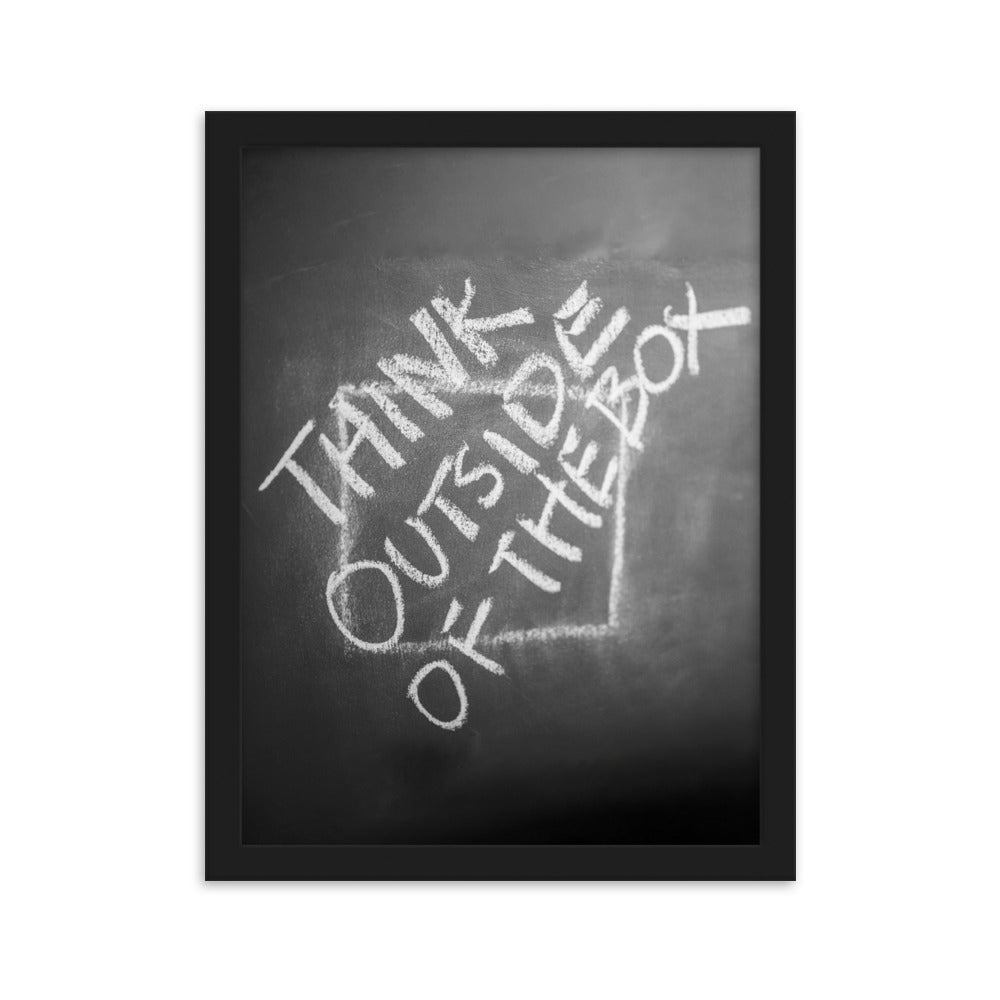 Think outside of the box - Poster im Rahmen Kuratoren von artlia Schwarz / 30×40 cm artlia