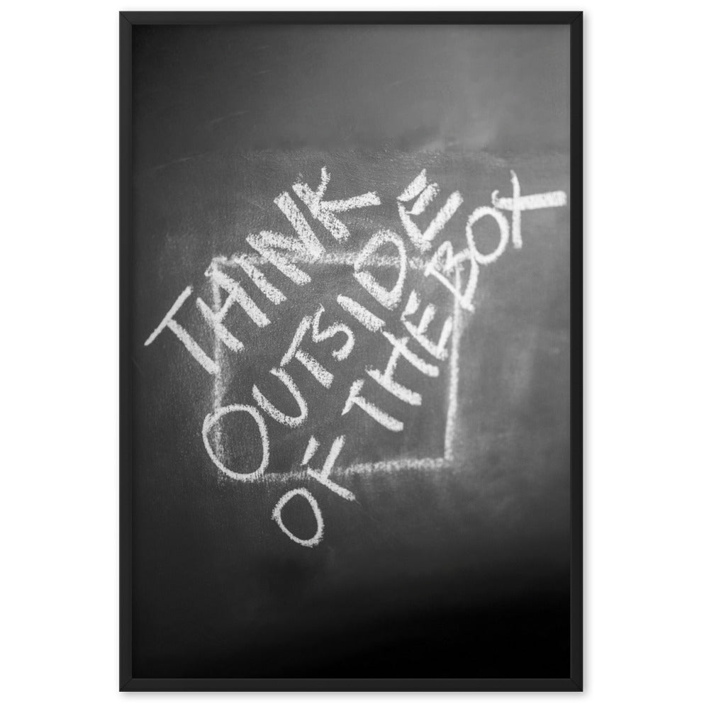 Think outside of the box - Poster im Rahmen Kuratoren von artlia Schwarz / 61×91 cm artlia