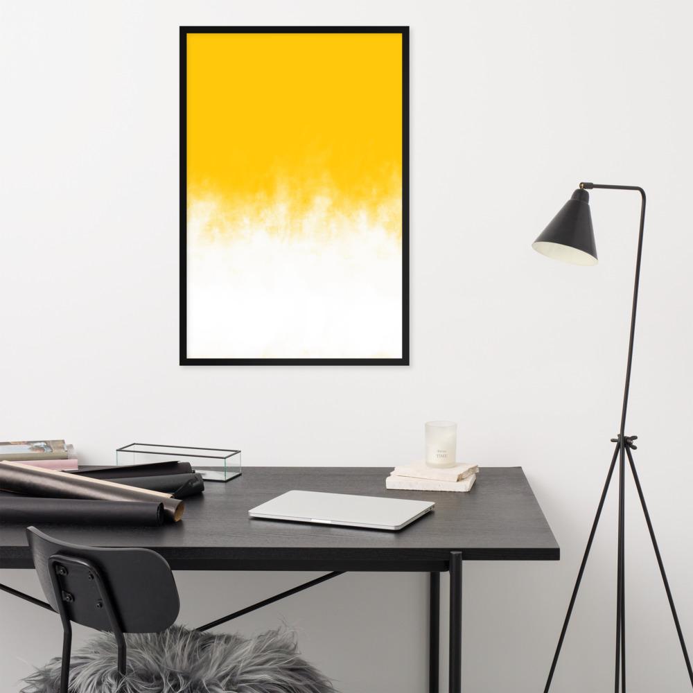 Yellow Gradient - Poster im Rahmen artlia artlia