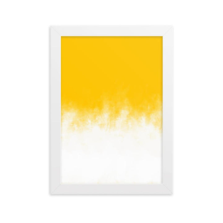 Yellow Gradient - Poster im Rahmen artlia Weiß / 21×30 cm artlia